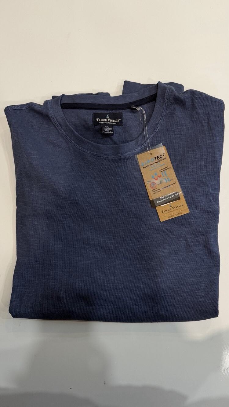Tailor Vintage Airotec Performance Stretch Waffle Long Sleeve Crew Neck NWT 2X
